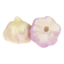 Dirbtinių daržovių dekoravimas česnakas rožinis, baltas Ø6,5cm 2vnt