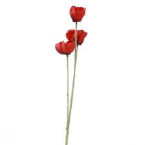 daiktų Dirbtinės gėlės aguonos raudonos 50cm