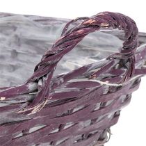 Kvadratinis krepšelis 29cm x 23cm H10cm tamsiai violetinis