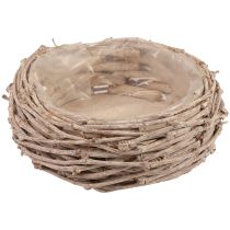 Pinti krepšelis augalų krepšelis skalbtas baltas Ø25cm H11cm