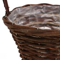 Pintas krepšelis su rankena Augalų krepšelio dekoratyvinis krepšelis Ø20×H15cm