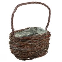 daiktų Krepšelis su rankena beržo augalų krepšelis su folija H28,5cm