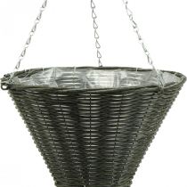 Krepšelis šviesus kūgio krepšys pilkas Ø35cm H37cm