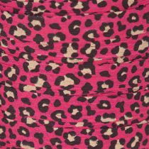 daiktų Dekoratyvinė juostelė, leopardo rašto, rožinė, garbanota, dovanų pakavimui ir rankdarbiams, 10 mm, 100 m