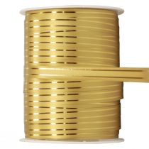Garbanojimo juostelė dovanų juostelė auksinė su auksinėmis juostelėmis 10mm 250m
