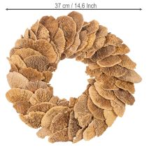 daiktų Medžių grybų vainikas, natūralios spalvos, durų ar sienų dekoravimui, 37 cm
