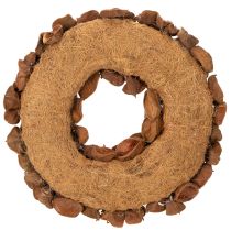 daiktų Džiovinto lotoso vainikas, dekoratyvinis durų vainikas, 35 cm