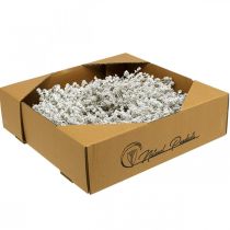 daiktų Kalėdinis vainikas baltas džiovintų gėlių vainikas lininis Ø34cm