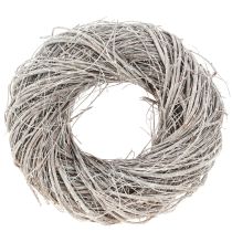 daiktų Vainikas Guobos Baltas Dekoratyvinis vainikas Balintas Natūralus vainikas Ø25cm