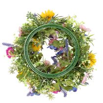 daiktų Dirbtinis pavasarinis gėlių vainikas lauko durų dekoravimui, 30 cm