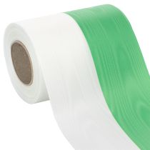 daiktų Muaro vainiko juostelė 125 mm x 25 m žalia ir balta spalvos, taftos austa juostelė, tautinė juostelė, dekoratyvinė juostelė