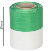 daiktų Muaro vainiko juostelė 125 mm x 25 m žalia ir balta spalvos, taftos austa juostelė, tautinė juostelė, dekoratyvinė juostelė