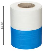 daiktų Moiré mėlynai balta vainiko juostelė 125 mm – aukštos kokybės gedulo ir dekoratyvinė juostelė, elegantiška tautinė juostelė, 25 m ritinėlis