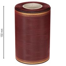daiktų Vainiko juostelė Moiré 150mm Bordo taftos juostos puošmena