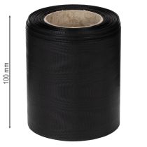 daiktų Juoda vainiko juostelė 100 mm 25 m - gedulo juostelė, kaspinėlis, dekoratyvinė juostelė, floristikos reikmenys