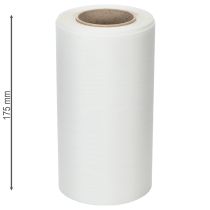 daiktų Balta vainiko juostelė laidotuvių floristikai, 175 mm pločio, 25 m ilgio, aukštos kokybės acetato juostelė