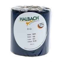 daiktų Mėlyna atlasinė gedulo juostelė vainikui, 100 mm x 25 m, dekoracija, ekologiška