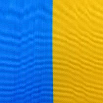 daiktų Vainiko juostelės muaro mėlynai geltonos spalvos 150 mm