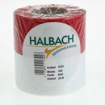 daiktų Muaro baltai raudonos vainikų juostelės 100 mm