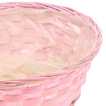 Skiedrų krepšelis apvalus alyvinis/baltas/rožinis Ø25cm 6vnt