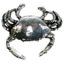 daiktų Dekoratyvinis krabas, antikvarinio sidabro spalvos, 12 cm