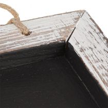 daiktų Lenta vintage juodai balta pakabinimui 24,5×20cm 2vnt
