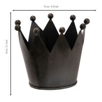 daiktų Metalinė karūnėlė, maža dekoratyvinė karūnėlė stalo papuošimui, 10 cm