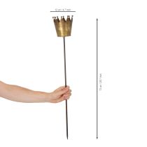daiktų Dekoratyvinė karūna ant pagaliuko, vintažinė vazoninių augalų puošmena, 73 cm