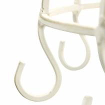 daiktų Dekoratyvinė karūna su kabliuku pakabinimui balta Ø29cm