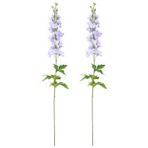 daiktų Dirbtinės gėlės Delphinium šviesiai violetinės ant stiebo 90cm 2vnt
