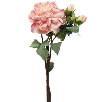 daiktų Dirbtinių rožių žiedas ir pumpurai dirbtinė gėlė rožinė 57cm