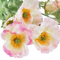 daiktų Dirbtinės aguonos Dekoratyvinės šilko gėlės Rožinės 42cm 4vnt