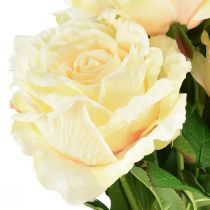 daiktų Dirbtinės rožės Dirbtinių gėlių puokštė Rožių kreminė Geltona Pick 54cm