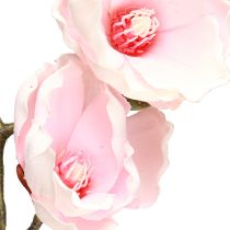 daiktų Dirbtinės magnolijos šakelė rožinės gėlės Ø8cm L100cm