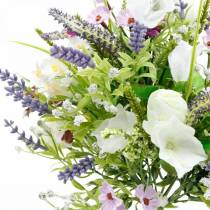 Dirbtinė puokštė, stalo dekoracijos, šilkinės gėlės, pavasario puokštė spalvinga