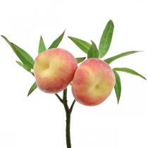 Dirbtinė persiko šakelė 24cm deco persikų dirbtiniai vaisiai