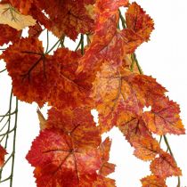 Dirbtiniai vynmedžių lapai Raudonai oranžinės kabantys šakos L95cm