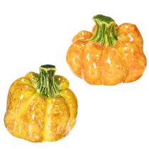 daiktų Moliūgo figūrėlė rudens stalo dekoravimui, rudens dekoras, 10 cm, 2 dalys