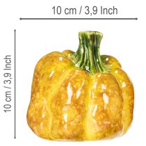 daiktų Moliūgo figūrėlė rudens stalo dekoravimui, rudens dekoras, 10 cm, 2 dalys