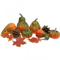 Moliūgų deko spurgai rudens lapai rudens dekoracijų rinkinys 5-11cm