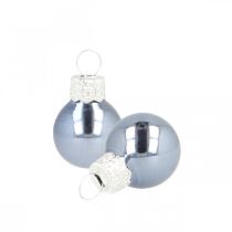 daiktų Mini kalėdiniai kamuoliukai stiklas mėlynas matinis/blizgus Ø2cm 44 vnt