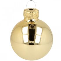 Kalėdiniai rutuliai stiklas auksinis stiklinis rutulys matinis/blizgus Ø4cm 60 vnt