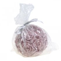 daiktų Apvali rožinės rožės rutulinė žvakė Ø10,5 cm romantiška žvakės dekoracija vestuvių stalo dekoracija