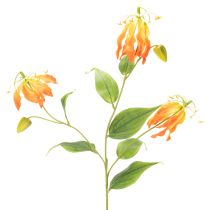 daiktų Dirbtinės oranžinės gėlės „Gloriosa“ su ilgais stiebais vazoms, 80 cm, 3 vnt.