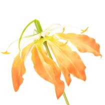 daiktų Dirbtinės oranžinės gėlės „Gloriosa“ su ilgais stiebais vazoms, 80 cm, 3 vnt.