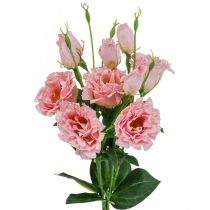 Dirbtinės gėlės Lisianthus rožinės dirbtinio šilko gėlės 50cm 5vnt