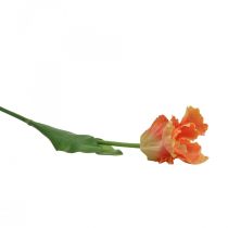 Dirbtinė gėlė, papūga tulpė oranžinė, pavasario gėlė 63cm