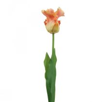 Dirbtinė gėlė, papūga tulpė oranžinė, pavasario gėlė 63cm