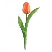 Dirbtinė gėlė Tulip Orange Real Touch pavasario gėlė H21cm