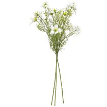 daiktų Dirbtinės gėlės White Nigella Virgin in Green 67cm 3 vnt